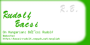 rudolf bacsi business card